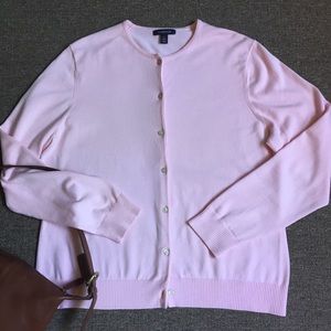 Lands’ End Pink Cardigan Size L
